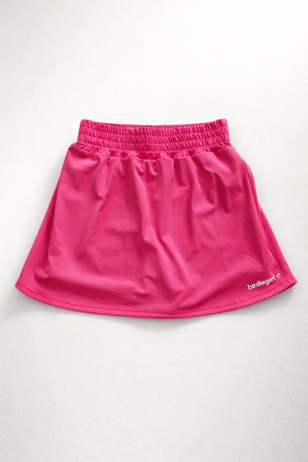 BirdieGirl Rally Sport skirt | High waist Elastic skirt - Hot Pink
