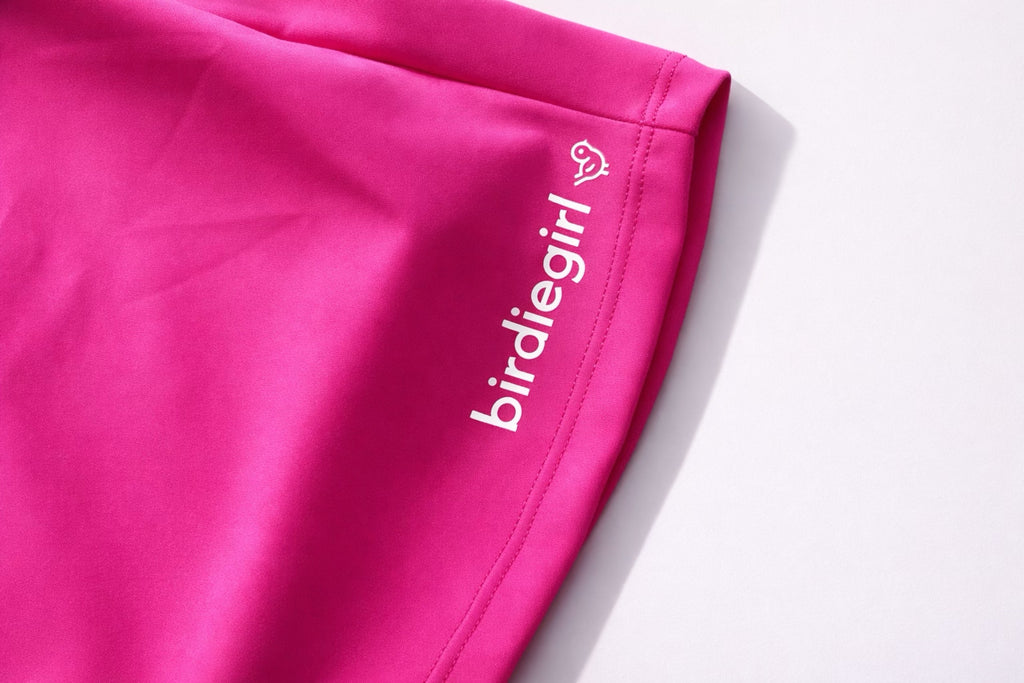 BirdieGirl Clubhouse High Waist A-line Golf Skirt - Hot Pink