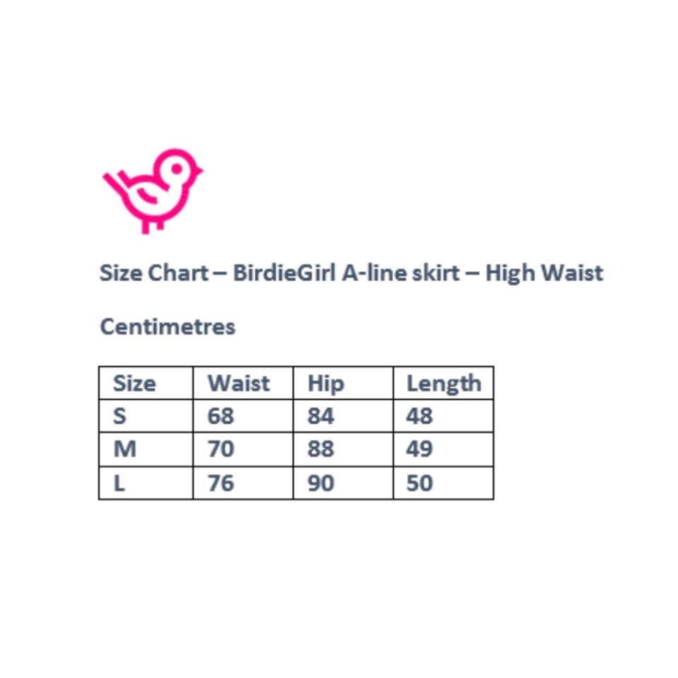 High Waist A-line Golf Skirt - Black