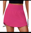 BirdieGirl Rally Sport skirt | High waist Elastic skirt - Hot Pink