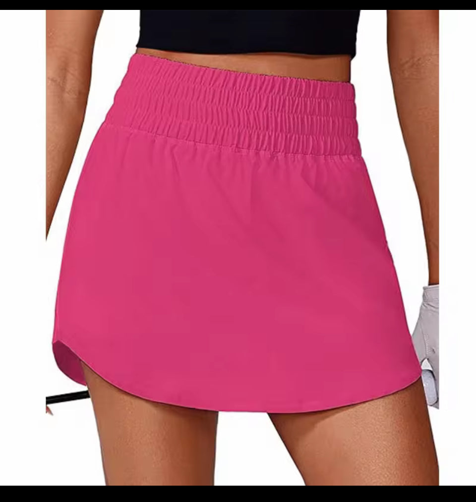 High waist Elastic skirt - Pink